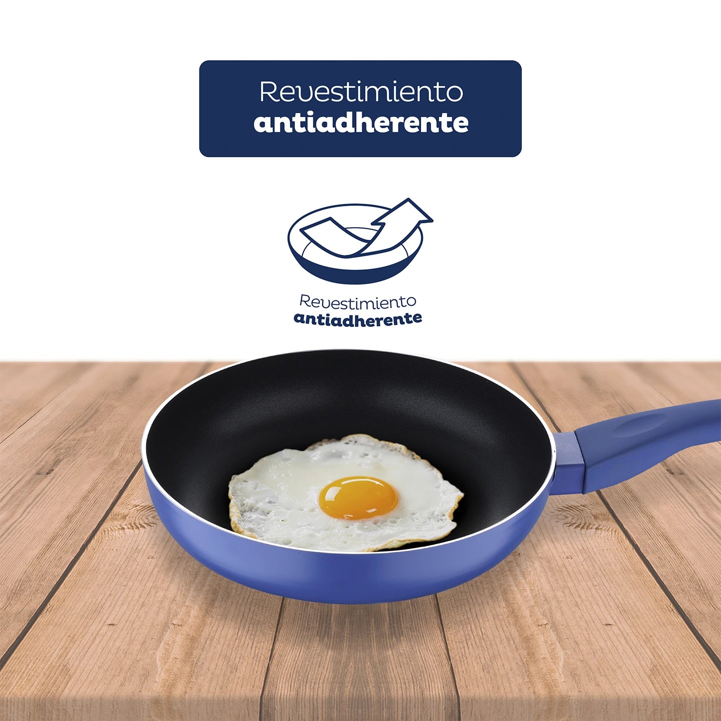3 Sartenes de Aluminio Prensado Azul Land + 3 utensítlios de cocina - San Ignacio